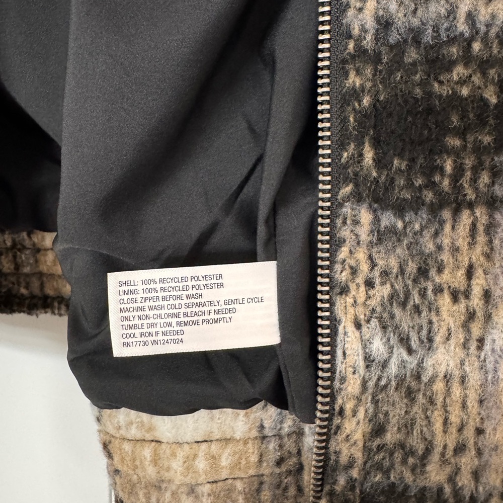 Goodfellow & Co Black and Tan Plaid Zip Jacket - Picture 5 of 5